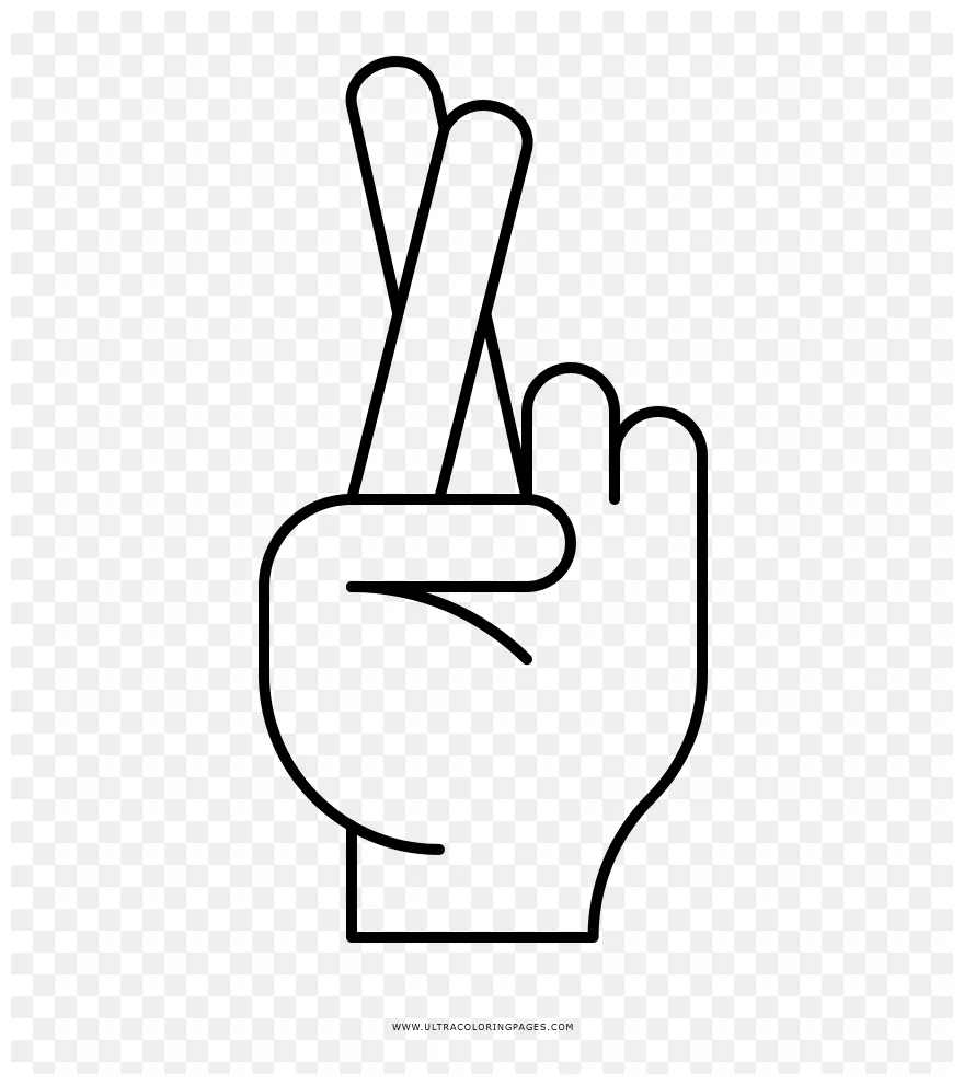 Dita incrociate disegni da colorare