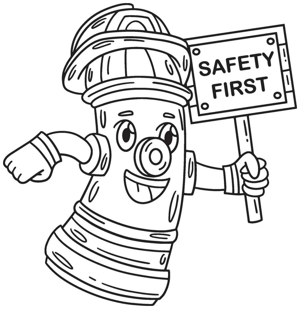 Fire Hydrant Isolated Coloring Page for Kids 34329278 Vector Art at