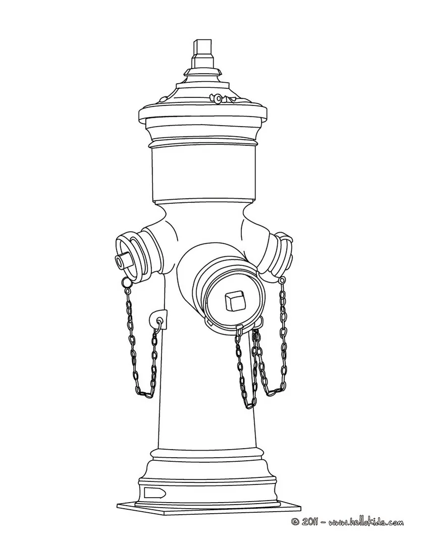 Fire hydrant coloring pages - Hellokids.com