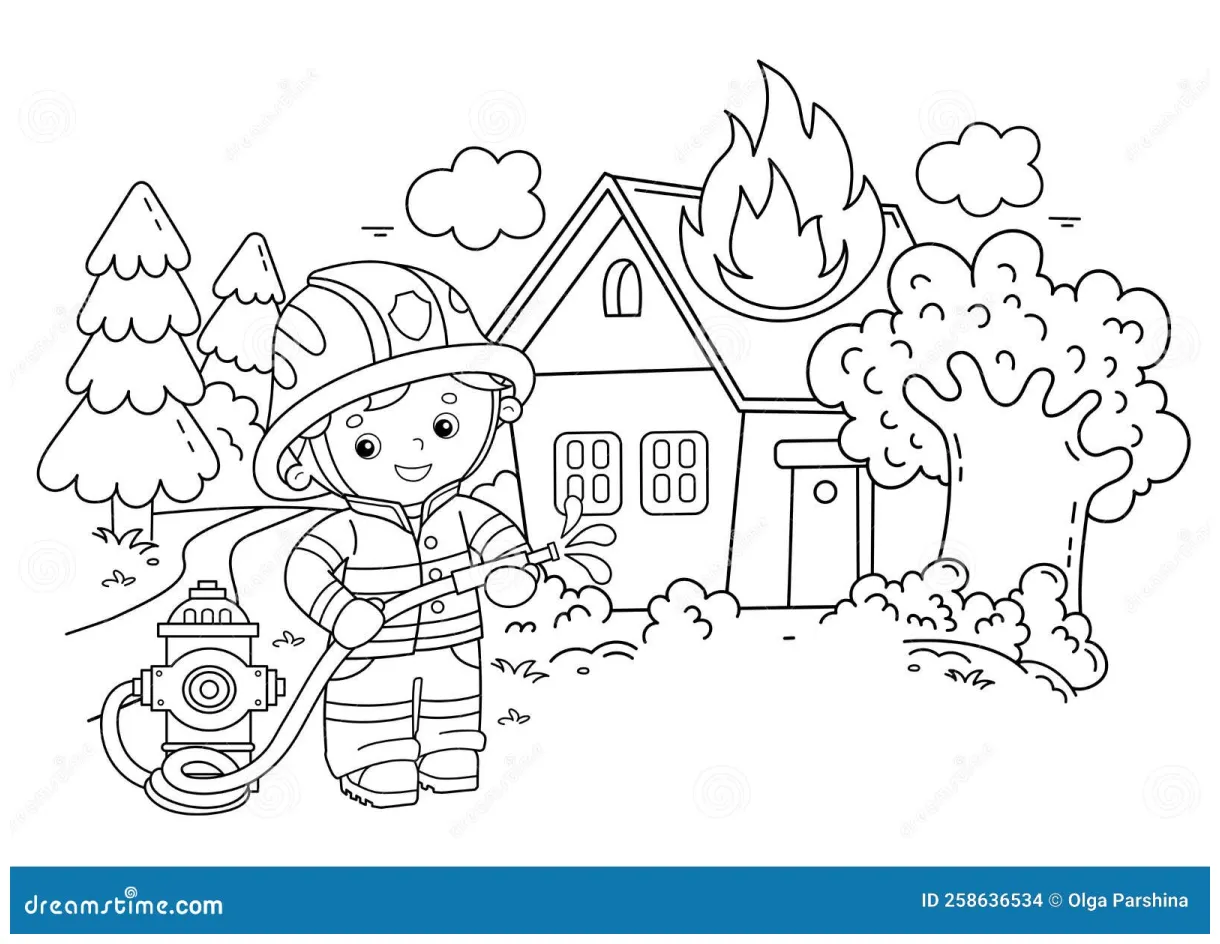 Fire Hydrant Coloring Pages Free Printable Fire Truck Coloring Pages