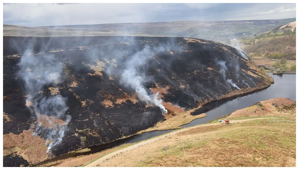 Uk wildfires firefighters on tackling flames moving faster than you
