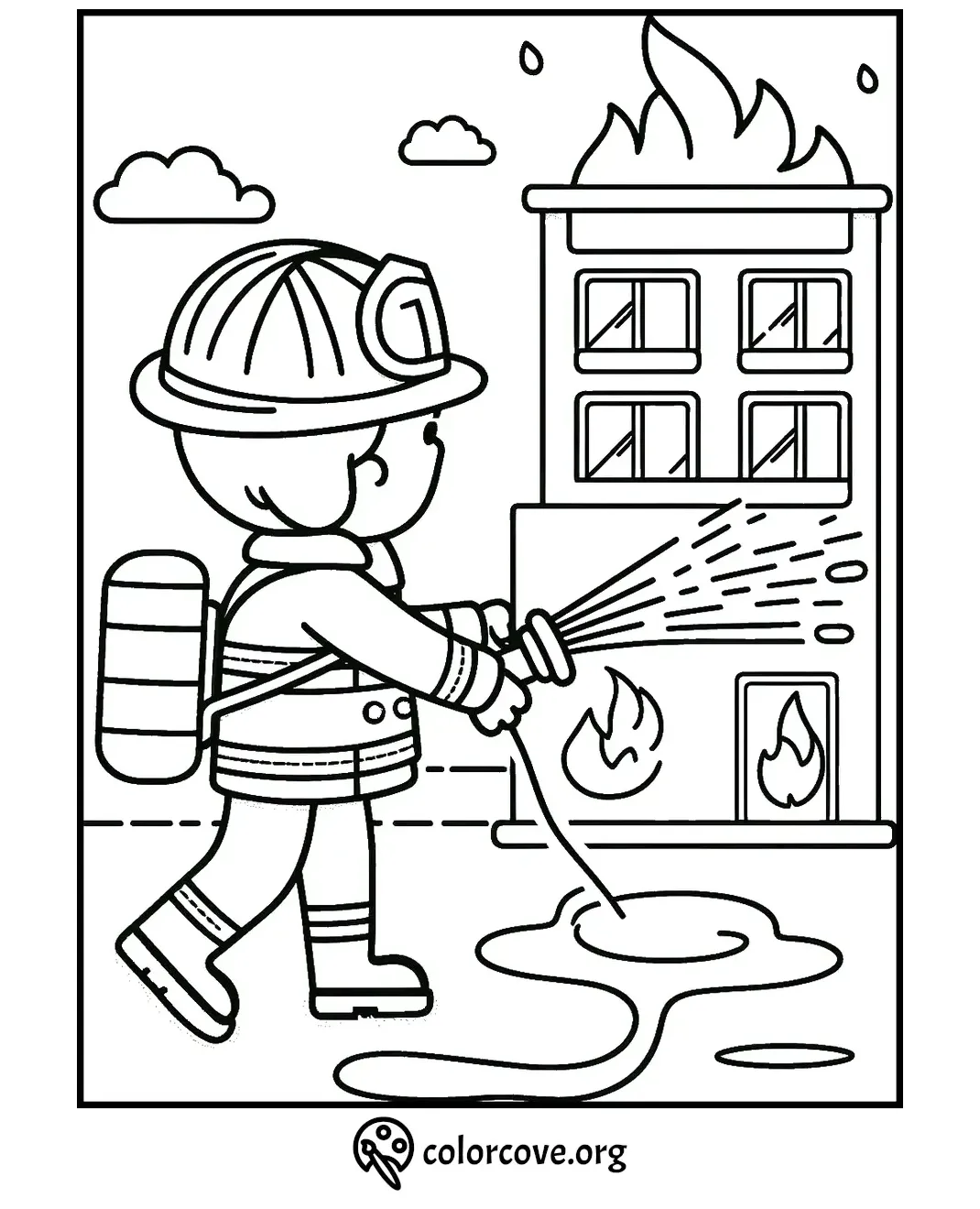 20 Free Firefighter Coloring Pages – The Color Cove