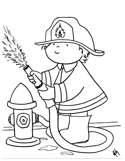 Firefighter coloring page at getcolorings free printable