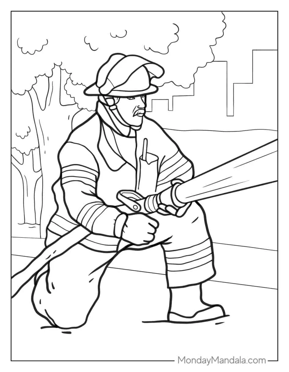 20 firefighter coloring pages free pdf printables