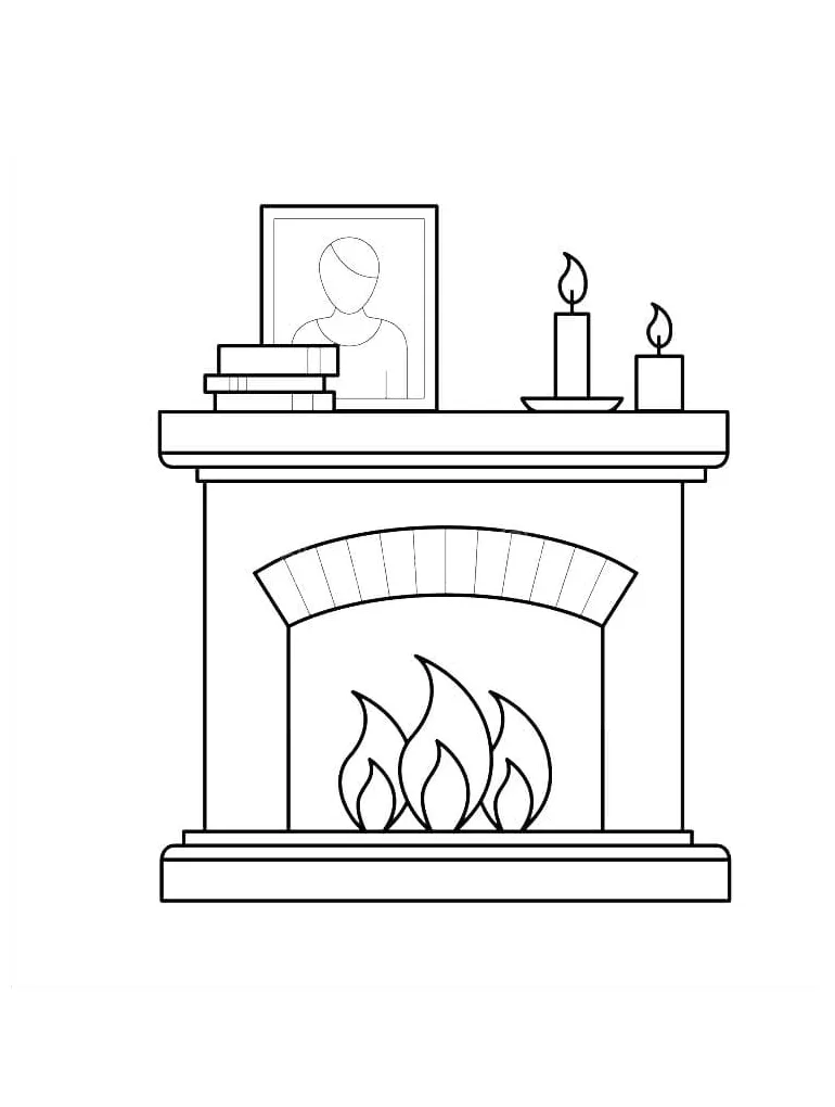 Fireplace 7 coloring page free printable coloring pages for kids