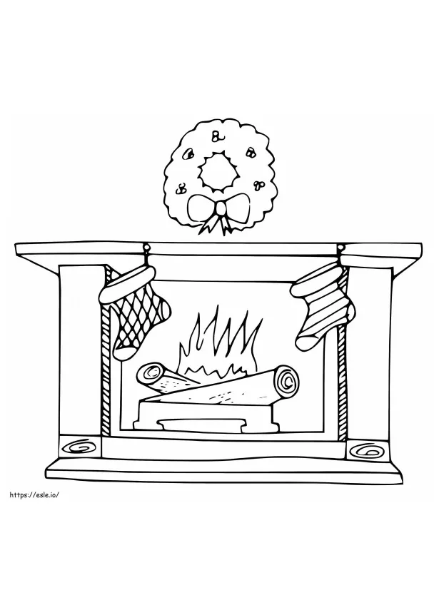 Fireplace coloring coloring pages free printable coloring pages for