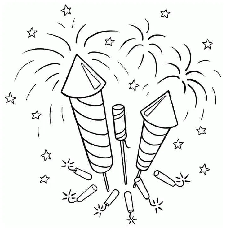 Fireworks coloring pages printable coloring home