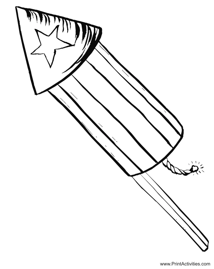 Printable fireworks coloring pages coloring home