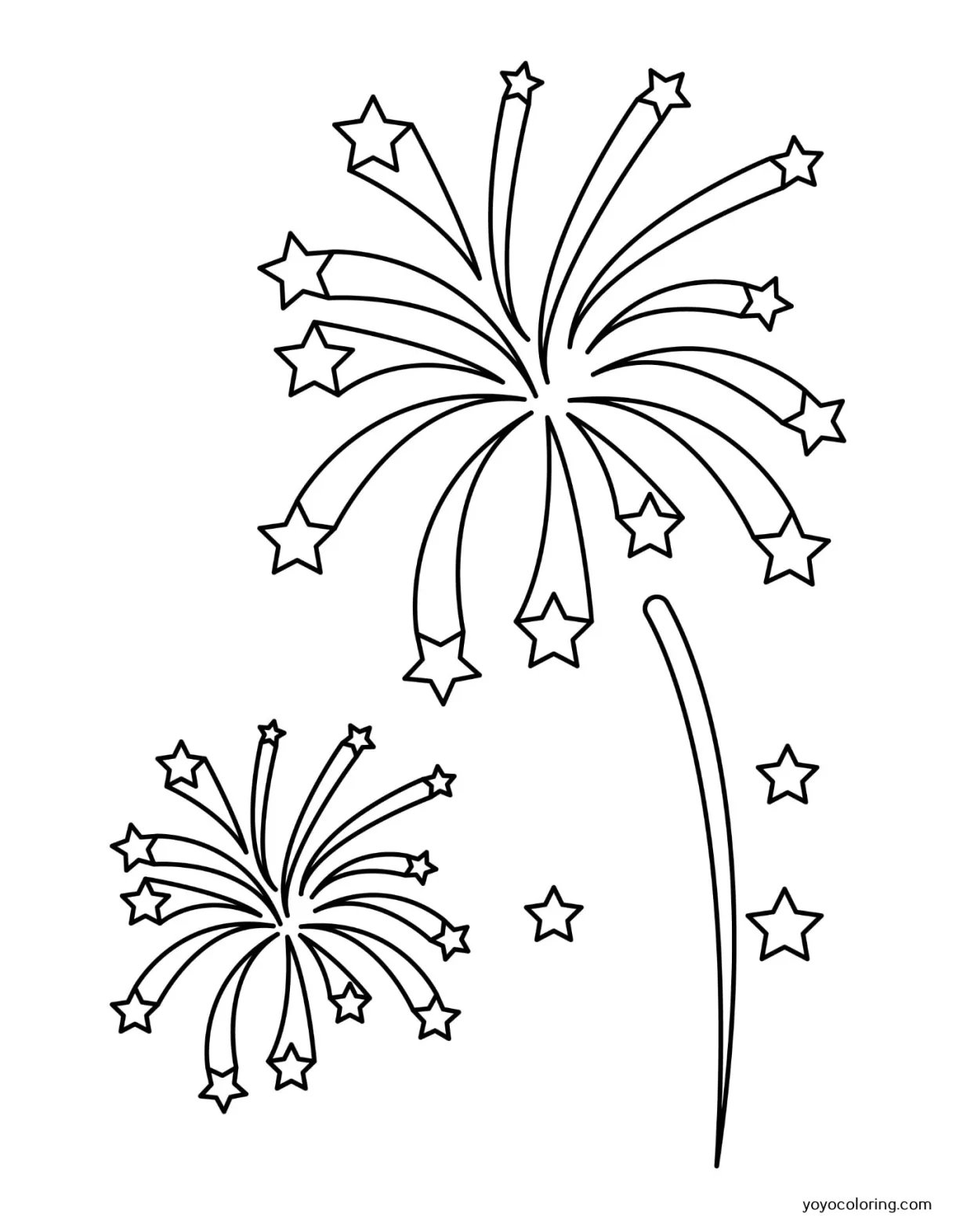 Fireworks coloring pages ᗎ printable painting template