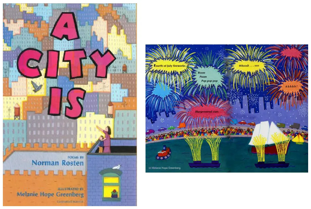 Exploding fireworks coloring page