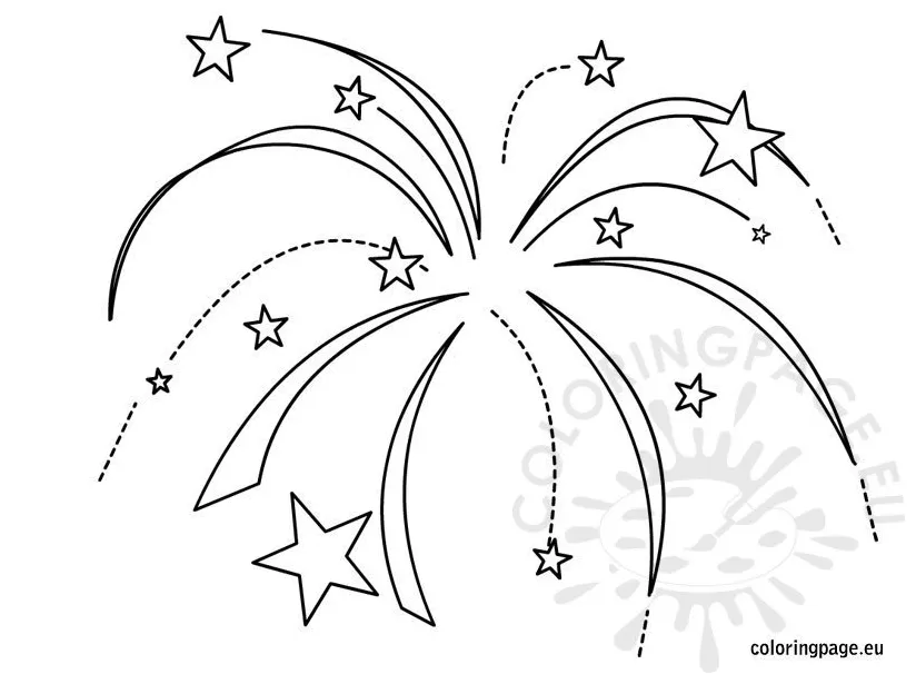 Fireworks coloring page coloring page