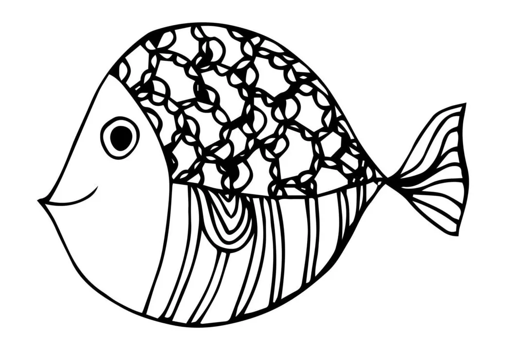Fish coloring page vector art, icons, and graphics for