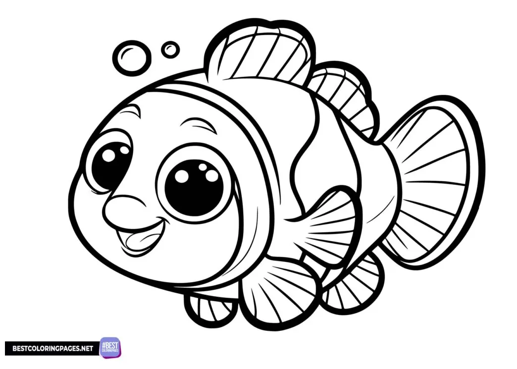 Fish coloring page free printable coloring pages