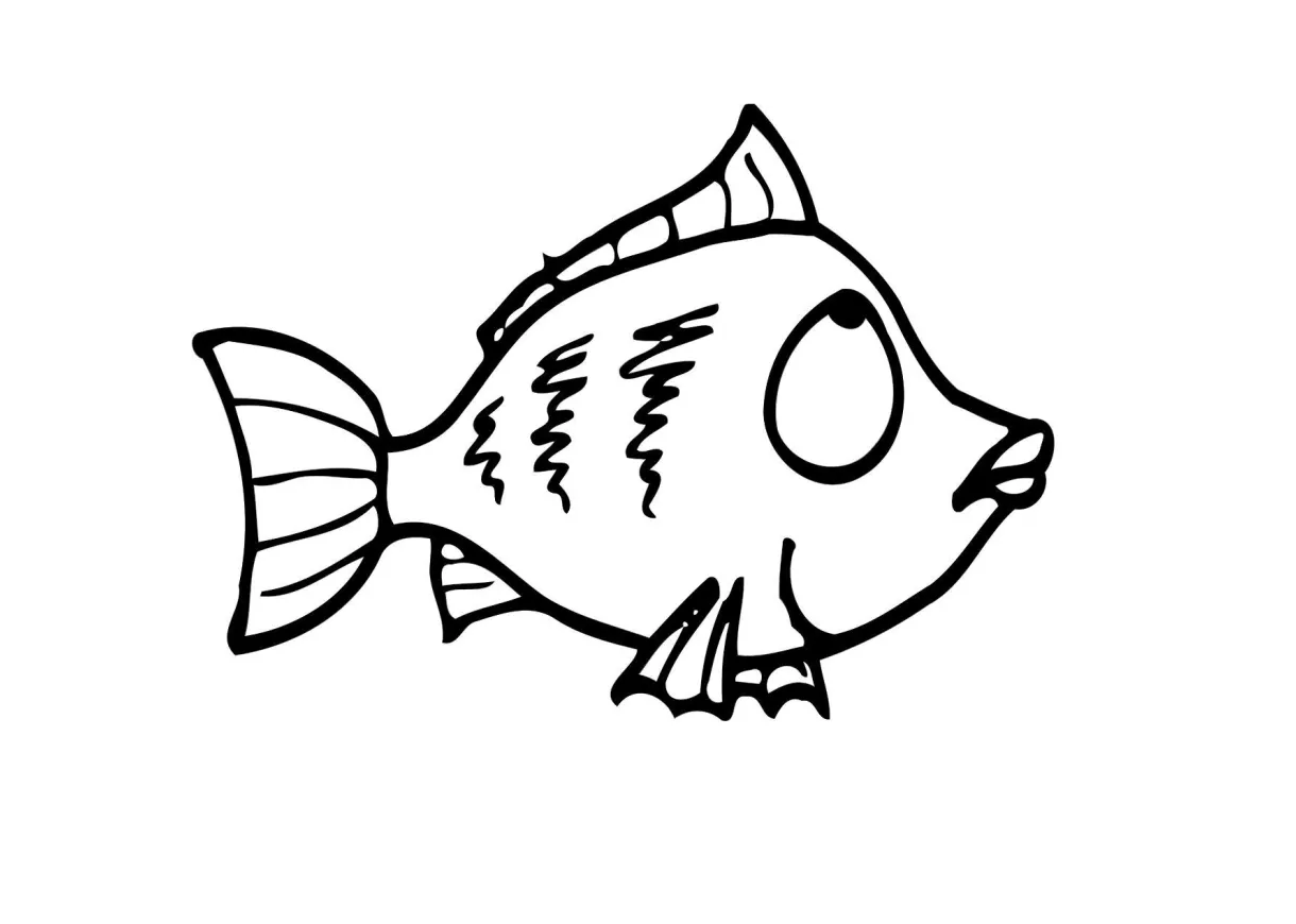 Coloring page fish free printable coloring pages img 12293