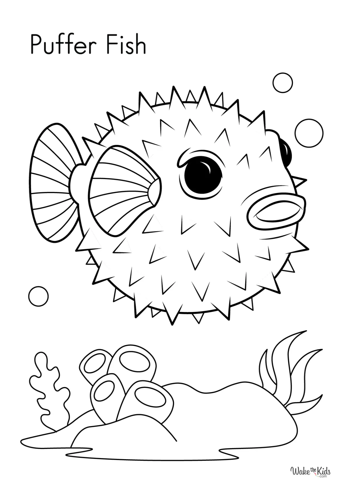 Fish coloring page
