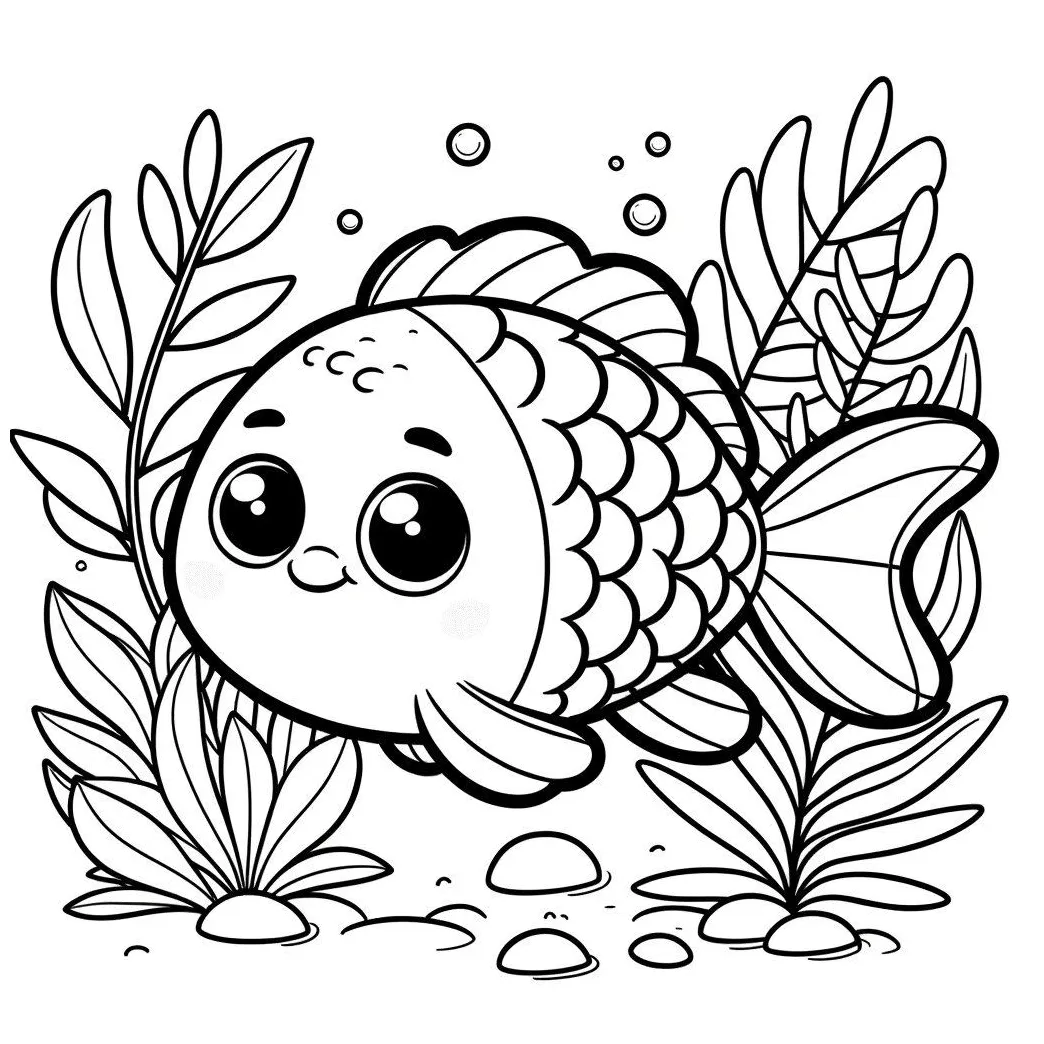 4 page bundle , colorful , sea fish