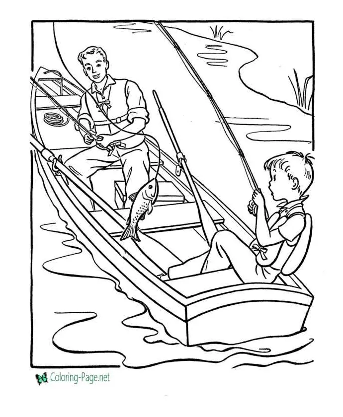 Fishing Boat Coloring Pages