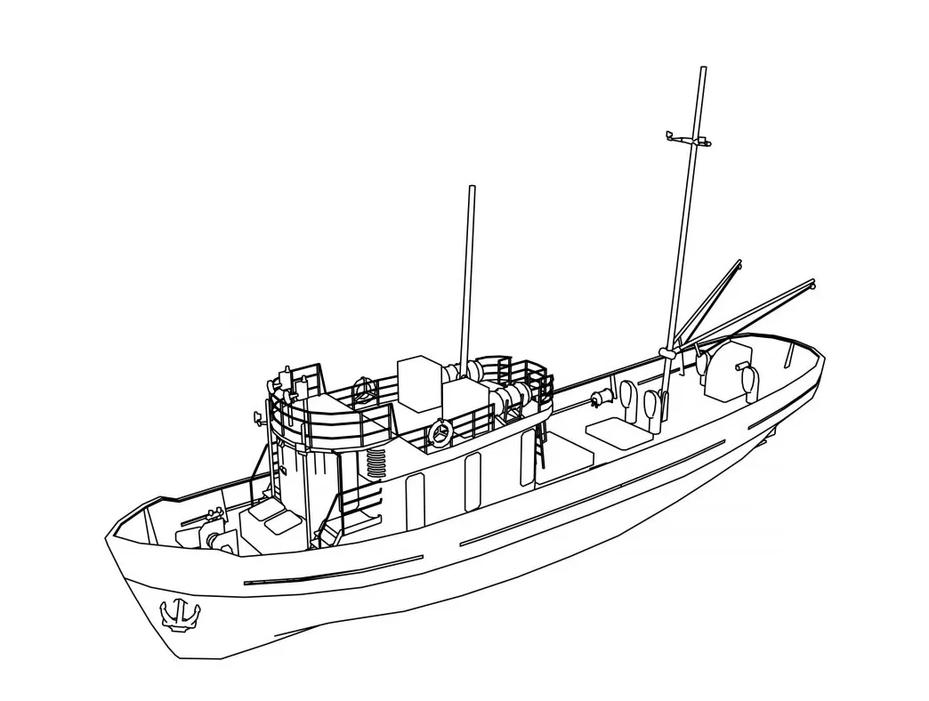 Fishing Boat Coloring Page - Wecoloringpage.com