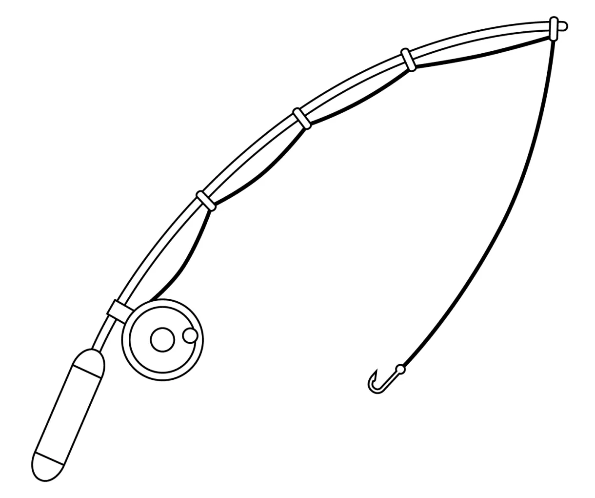 Fishing rod coloring page colouringpages