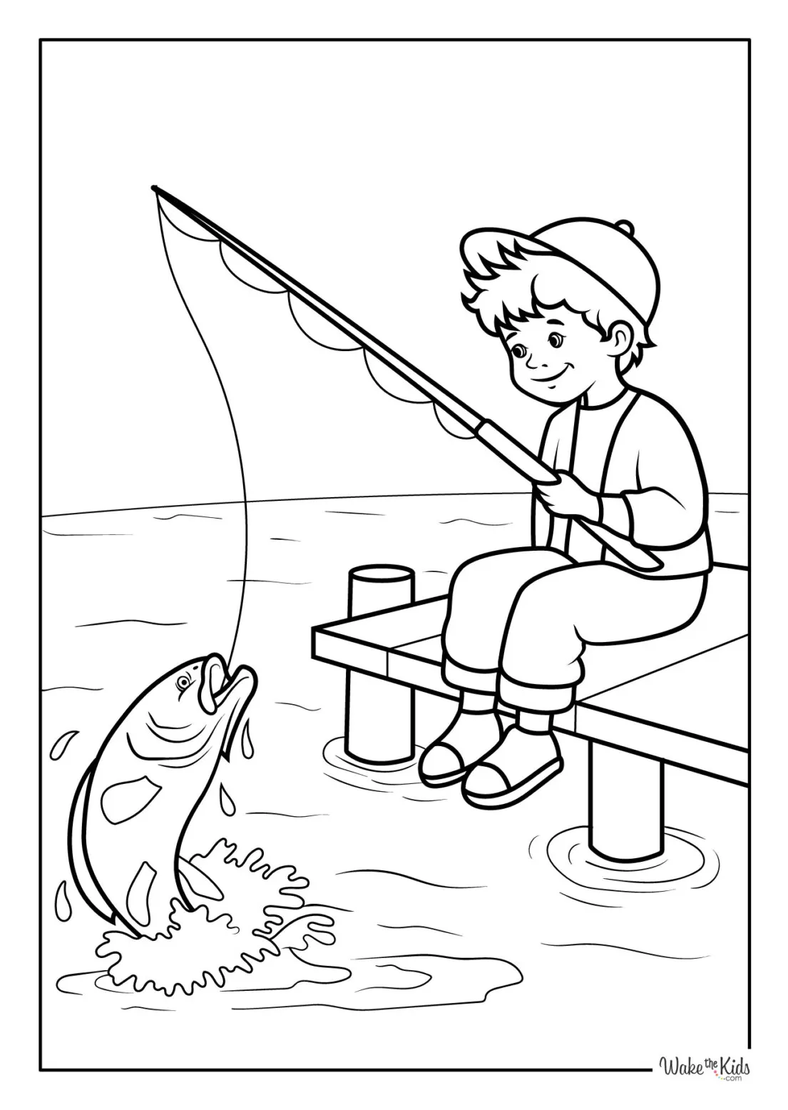 Fishing coloring pages free printable pdfs wakethekids