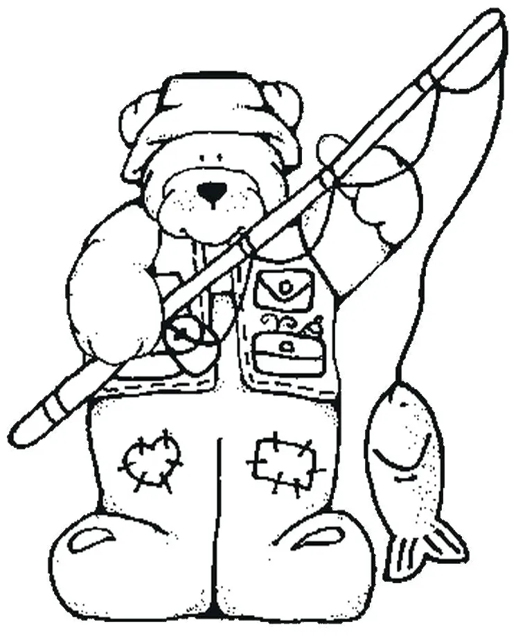 Fishing rod coloring page at getcolorings free printable