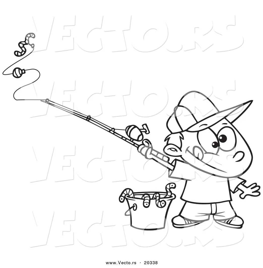 Fishing rod coloring page at getcolorings free printable
