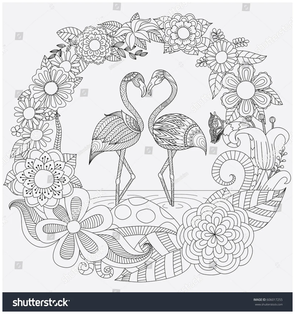 1,518 Coloring Pages Flamingo Stock Vectors, Images & Vector Art