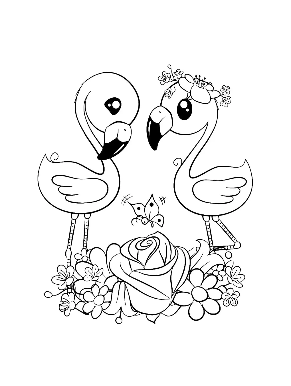 Flamingo coloring page