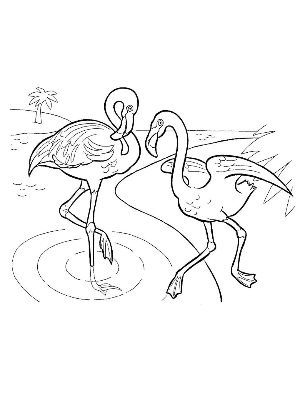 Flamingo coloring page