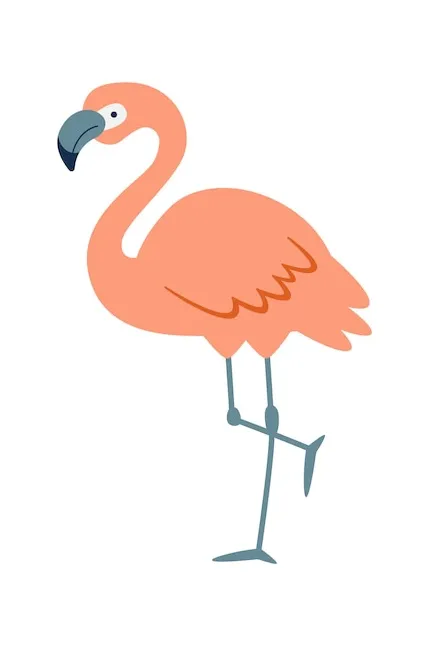 Premium vector flamingo standing on one leg