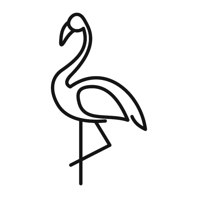 Premium vector flamingo standing on one leg