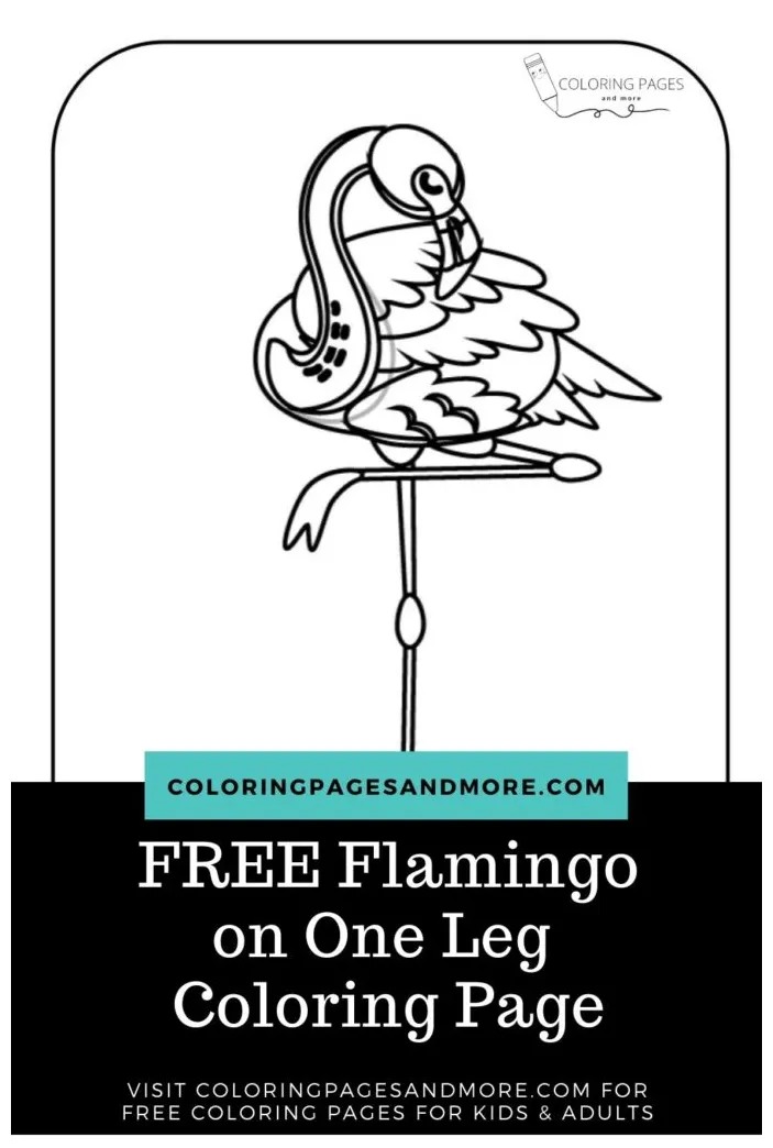 Flamingo on one leg coloring page coloring pages and more