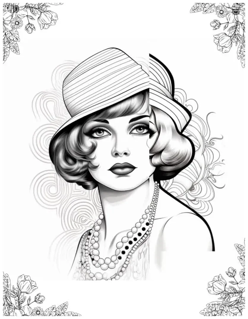 Flapper women coloring pages sindy colouring dream date, 1963