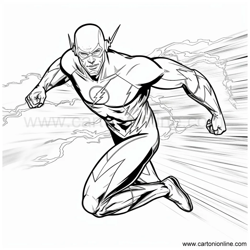 The flash 09 coloring page