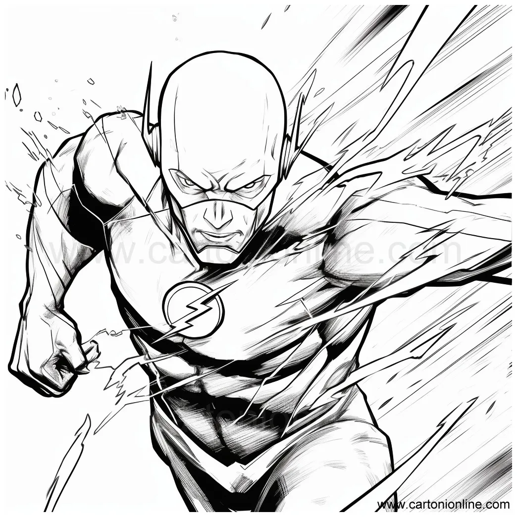 The flash 18 coloring page