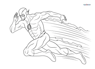 Free printable flash coloring pages for kids