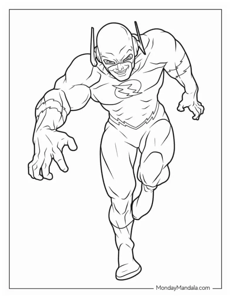 18 flash coloring pages free pdf printables