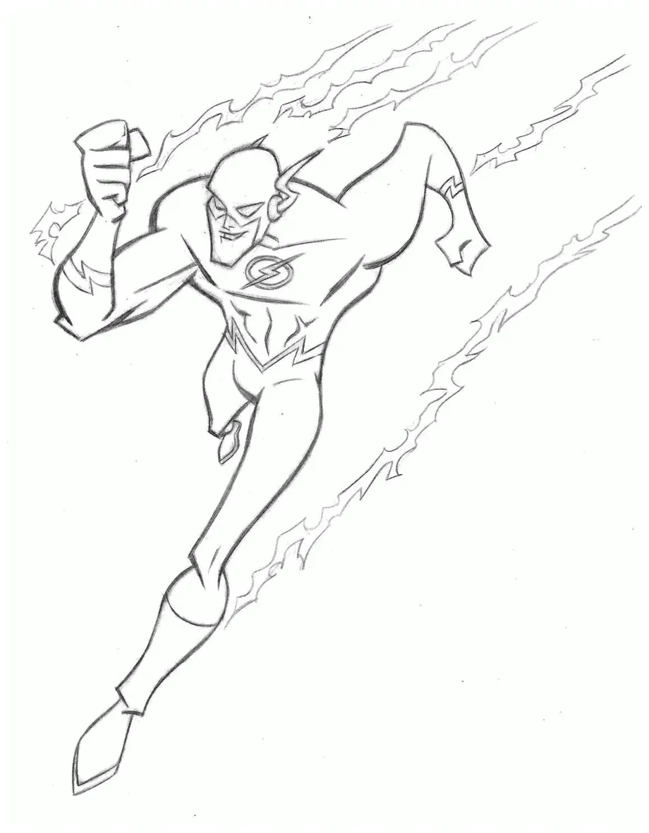 Kid flash coloring pages coloring home