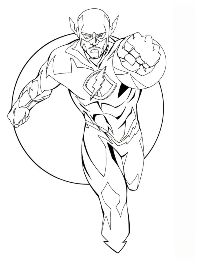 The flash coloring page