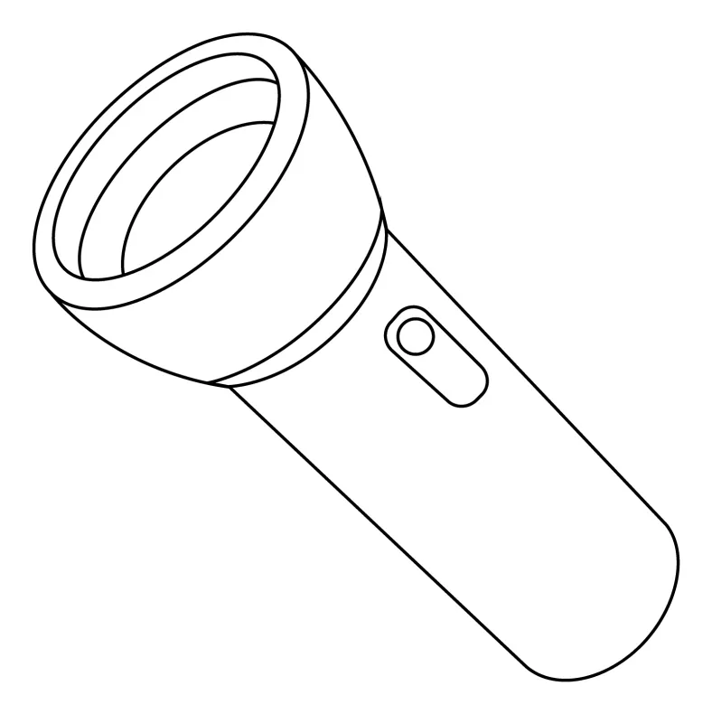 Flashlight emoji coloring page colouringpages
