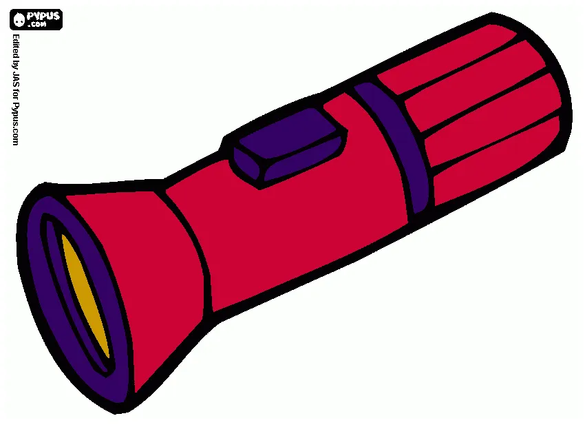 Printable flashlight printable coloring page