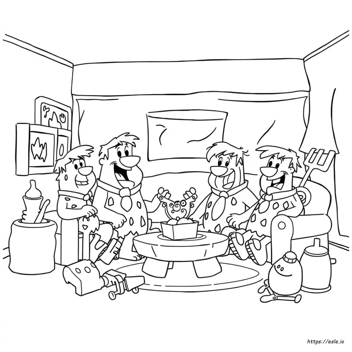The flintstones coloring page