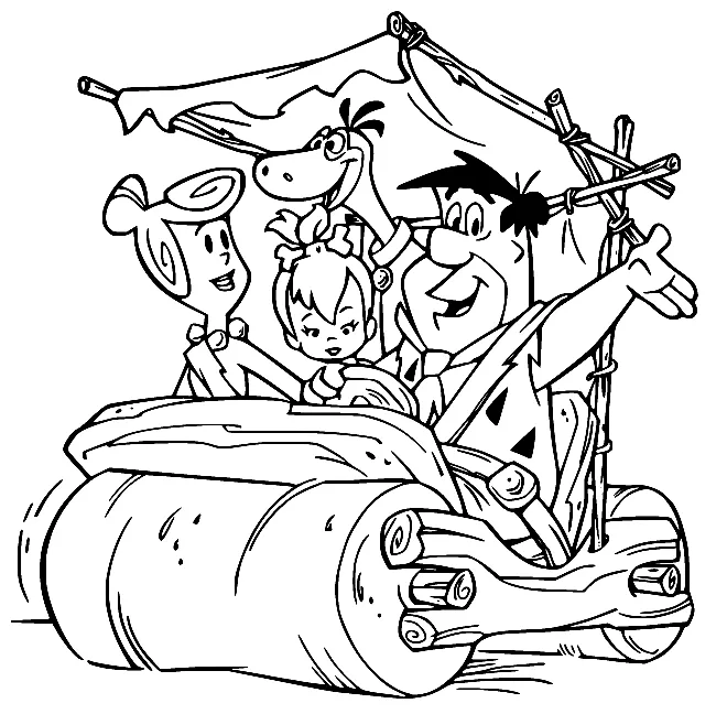 93 flintstones coloring pages coloringpagesonly
