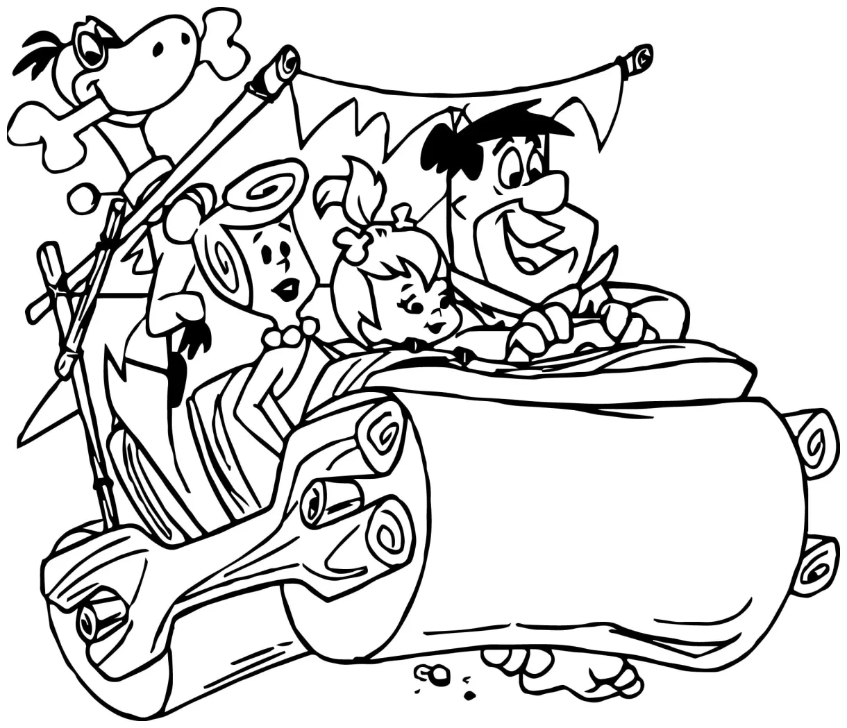 The flintstones coloring pages wecoloringpage