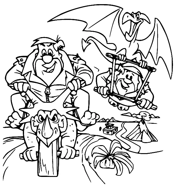 Flintstones coloring pages coloring pages for kids and adults