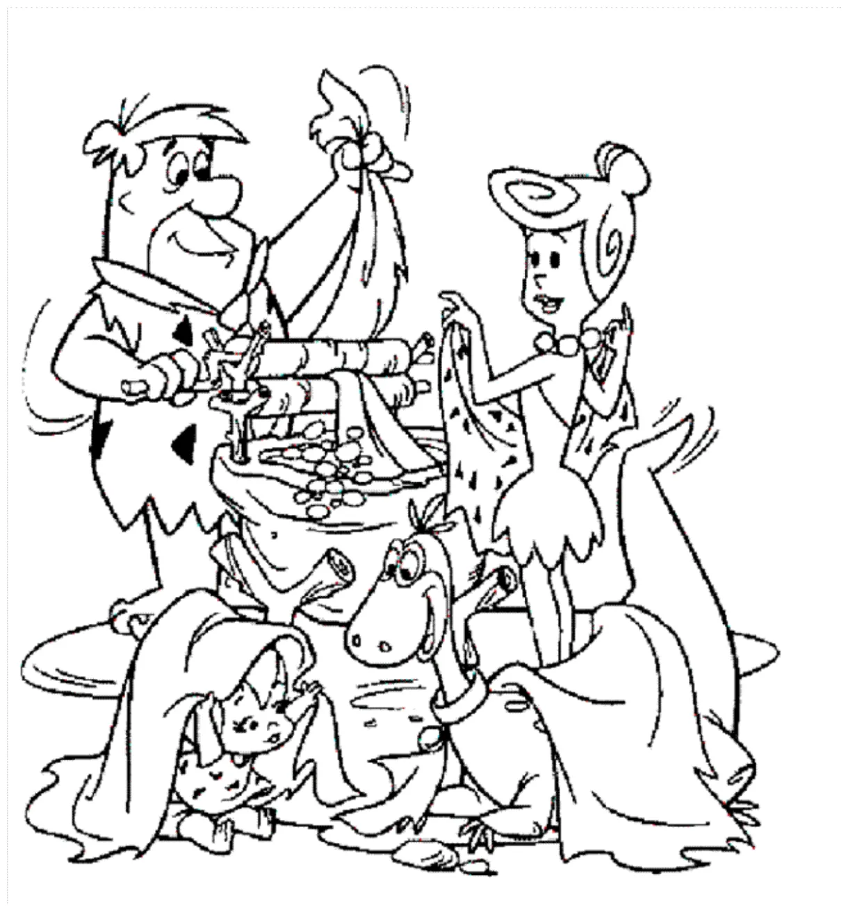 The flintstones coloring pages coloring cool