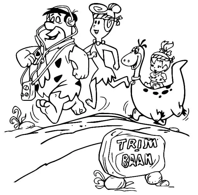 Flintstones coloring pages coloringlib