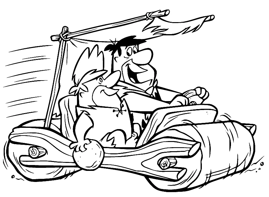 Flintstones coloring pages coloring pages for kids and adults printable coloring page