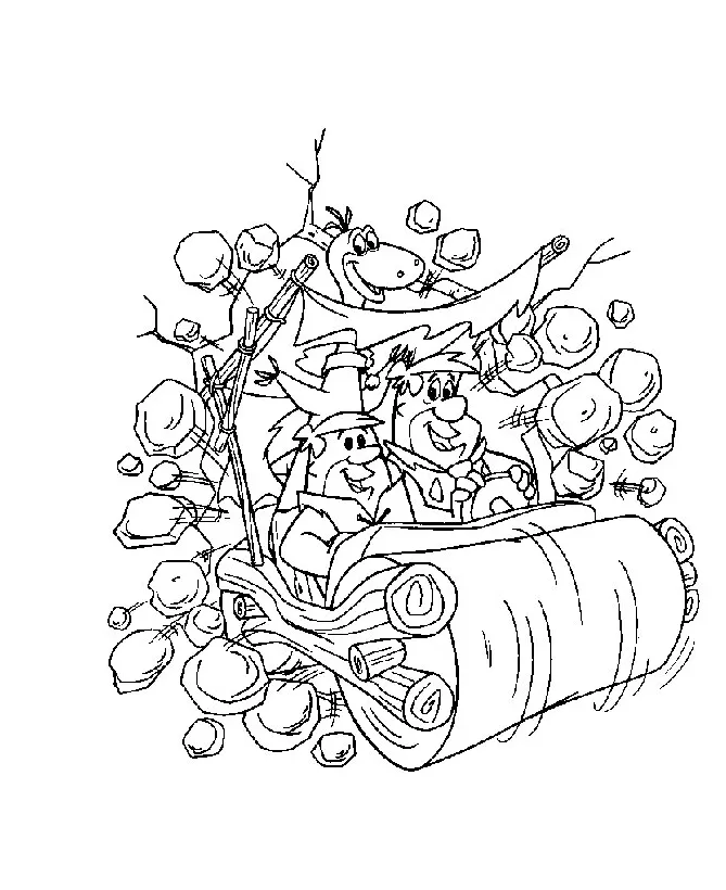 Kids-n-fun coloring page flintstones flintstones