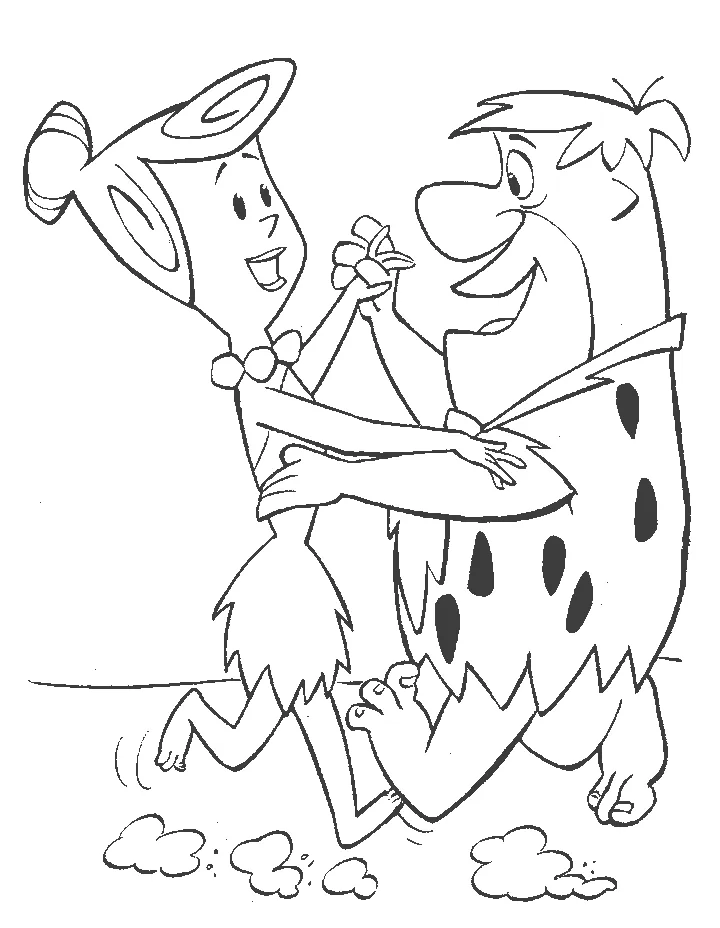 Kids-n-fun coloring page flintstones flintstones